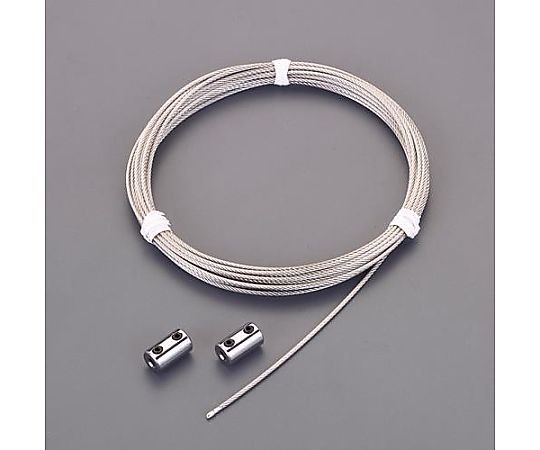 1.50mmx10m/7x7 ﾜｲﾔｰﾛｰﾌﾟ(ｽﾃﾝﾚｽ/ｸﾘｯﾌﾟ付)