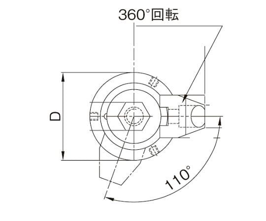 エスコ（ESCO） フローティングクランプ T溝14/M12/15-30mm EA637EV-12