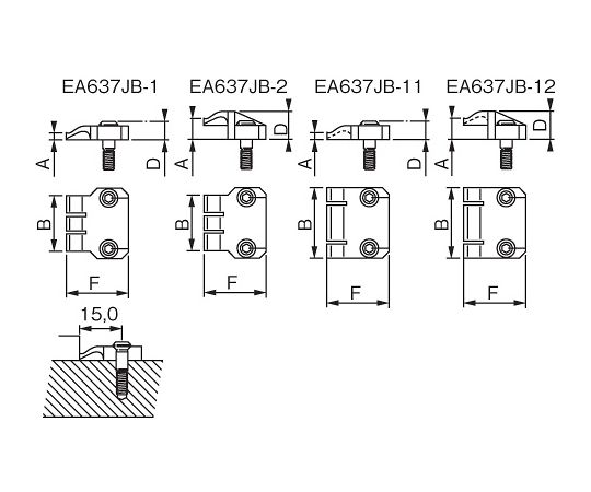 78-0429-32 25x15mm ストッパー EA637JB-11 【AXEL】 アズワン