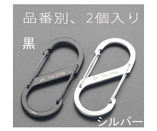 40x15mm Ｓｶﾝｽﾅｯﾌﾟﾌｯｸ(ｽﾃﾝﾚｽ製/ﾌﾞﾗｯｸ)