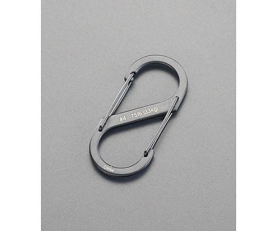 50x22mm Ｓカンスナップ(ｽﾃﾝﾚｽ製/ﾌﾞﾗｯｸ)