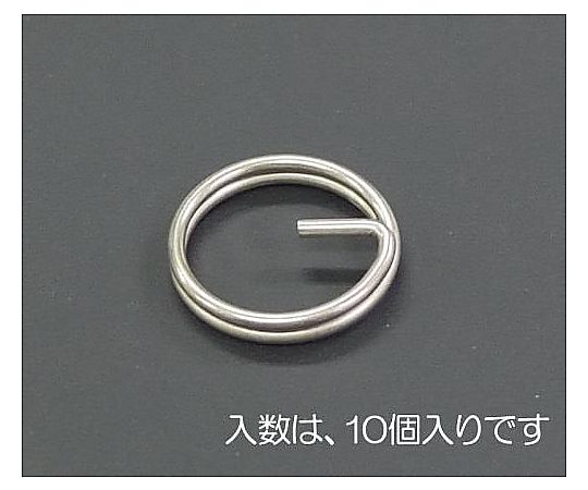20x1.8mm キーリング(ｽﾃﾝﾚｽ製/10個)