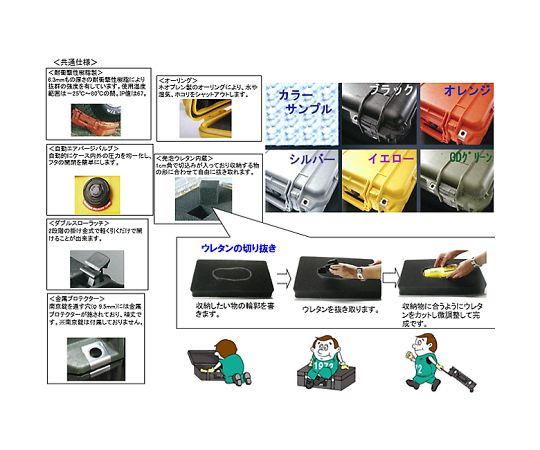 78-0463-70 344x146x297mm/内寸 防水ｹｰｽ(黒/ｳﾚﾀﾝ無) EA657-143NF