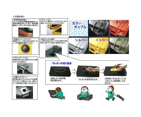 78-0463-99 544x419x200mm/内寸 防水ｹｰｽ(OD/ｳﾚﾀﾝ無) EA657-160GN