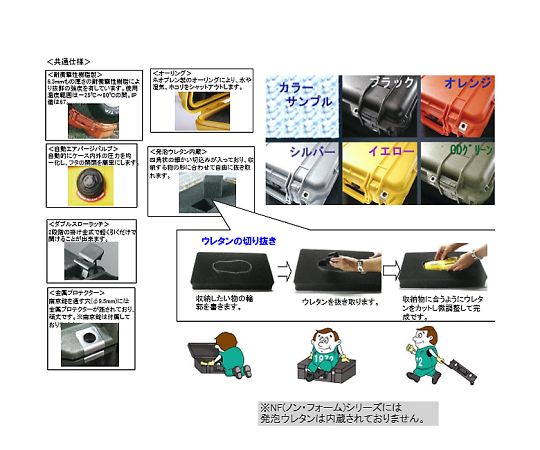 78-0464-51 610x610x610mm/内寸 万能防水ケース(黒) EA657-370 【AXEL