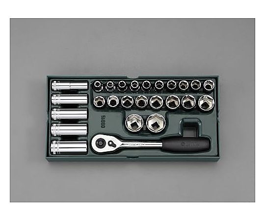 1/2"DR ソケットレンチセット(ﾄﾚｰ入り)