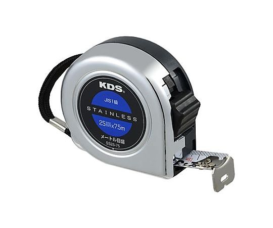 25mmx7.5m メジャー(両面目盛/ｽﾃﾝﾚｽ製)