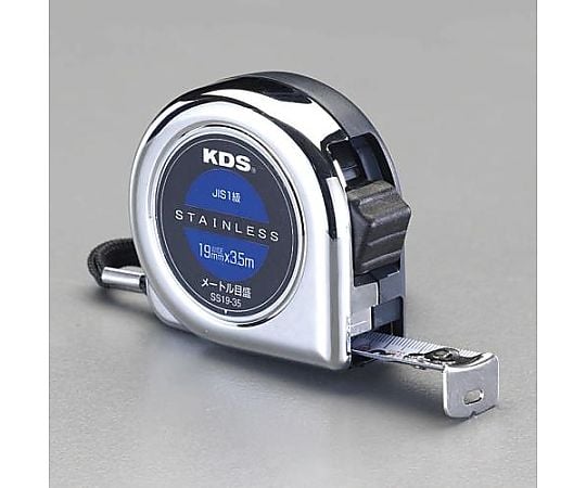 19mmx3.5m メジャー(両面目盛/ｽﾃﾝﾚｽ製)