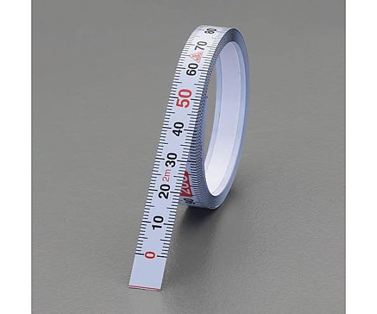 10mmx2.0m 粘着付・目盛テープ(ｽﾁｰﾙ製)