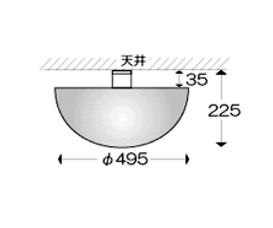 78-0503-59 φ495x225mm ドーム型ミラー(ｱｸﾘﾙ製) EA724ZK-1 【AXEL