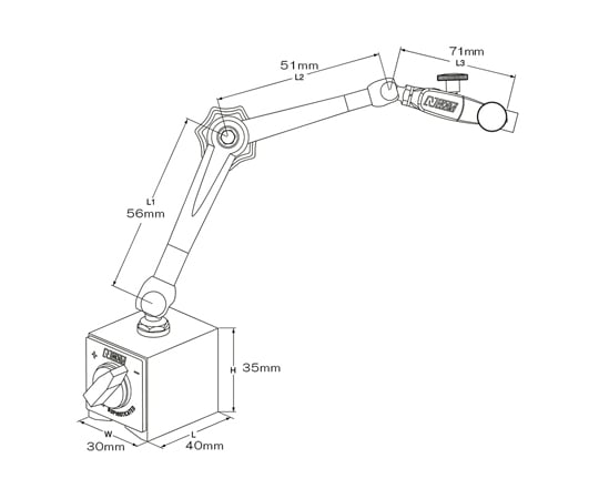 エスコ テストインディケーター&ホルダーセット EA725T-63 (78-0514-03)-