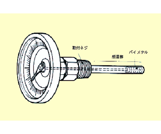 78-0514-86 0- 50℃/ 50mm バイメタル式温度計 EA727A-1 【AXEL】 アズワン