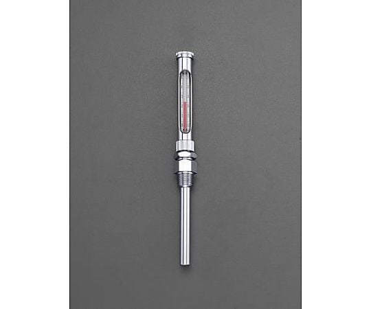 0-100ﾟC/150mm 温度計･丸型保護枠付(直型)