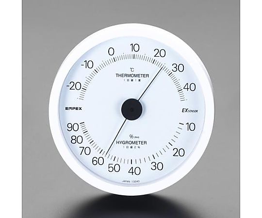 140mm 温度･湿度計 [白]