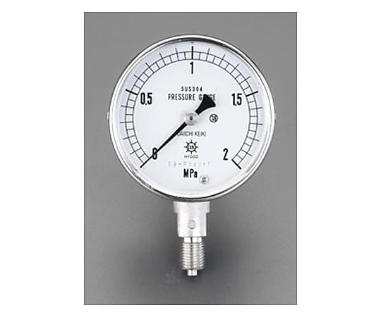 G 1/4"/ 60mm/0-1.0MPa 圧力計(ｽﾃﾝﾚｽ製)