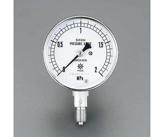 G 1/4"/100mm/0-3.0MPa 圧力計(ｽﾃﾝﾚｽ製)