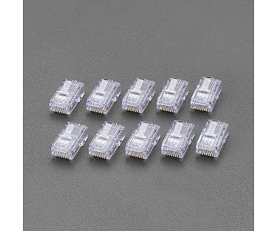 ﾓｼﾞｭﾗｰﾌﾟﾗｸﾞ(Cat5E/ﾚﾊﾞｰ折防止/10ｺ)