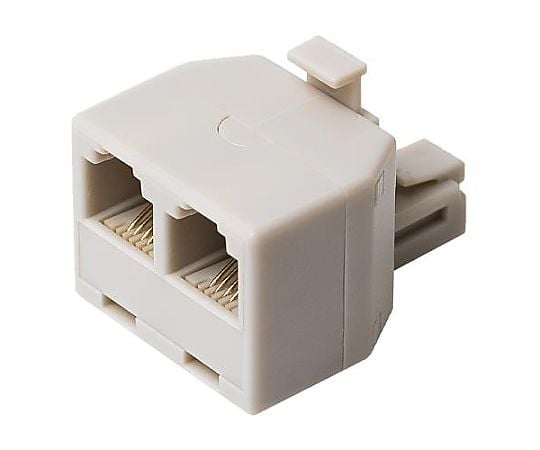 モジュラージャック分配アダプター(6極4芯)