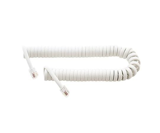 受話器用カールコード(ｸﾛｽ結線/白)