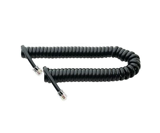 受話器用カールコード(ｸﾛｽ結線/黒)