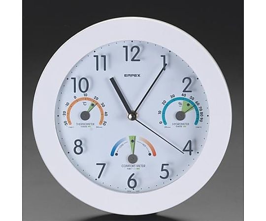 φ250mm 掛時計(温度･湿度計付)