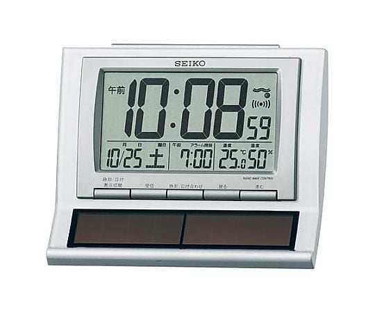 107x140x72mm [電波]目ざまし時計/ｿｰﾗｰ電源
