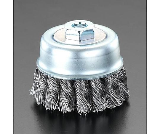 φ75mm/M10x1.5 ワイヤーブラシ(ｶｯﾌﾟ型)