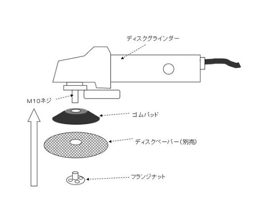 φ75mm ゴムパット(ﾃﾞｨｽｸｸﾞﾗｲﾝﾀﾞｰ用) EA809ZG-1