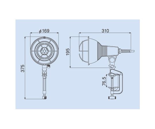 AC100V/ 20W 作業灯/ＬＥＤ(ｺｰﾄﾞ5.0m)-