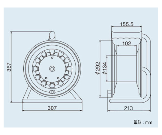 78-0611-44 AC125V/15A/30mコードリール(温度センサー付) EA815B-30A