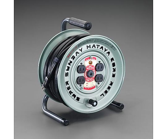 AC125V/15A/50m コードリール(ｻｰﾓｶｯﾄ付)