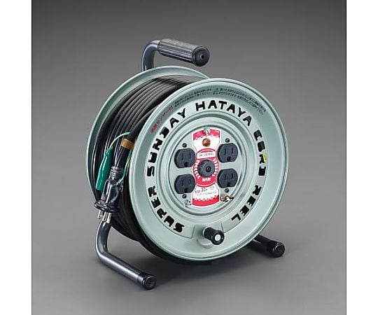 AC125V/15A/50m ｺｰﾄﾞﾘｰﾙ(ｻｰﾓｶｯﾄ･ｱｰｽ付)