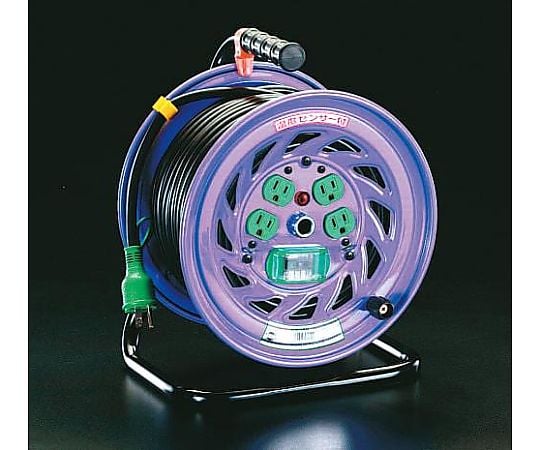 AC100V/15A/50m ｺｰﾄﾞﾘｰﾙ(漏電遮断器付)