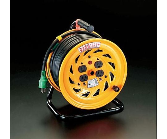 AC125V/15A/30m コードリール(極太/ｱｰｽ付)