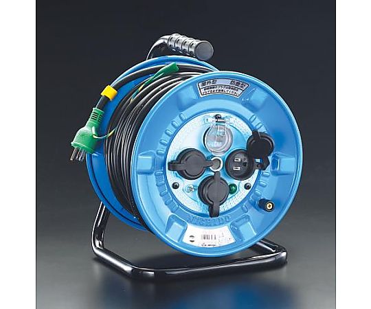 AC125V/22A/30m ｺｰﾄﾞﾘｰﾙ(防雨型/ﾌﾞﾚｰｶｰ付)