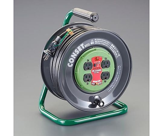 AC125V/15A/30m コンセント固定ﾘｰﾙ(ｱｰｽ付)