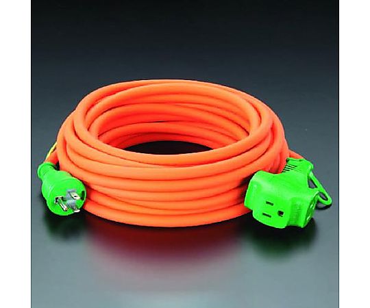 AC125V/15A/ 10 m 延長コード(ｱｰｽ付/橙)