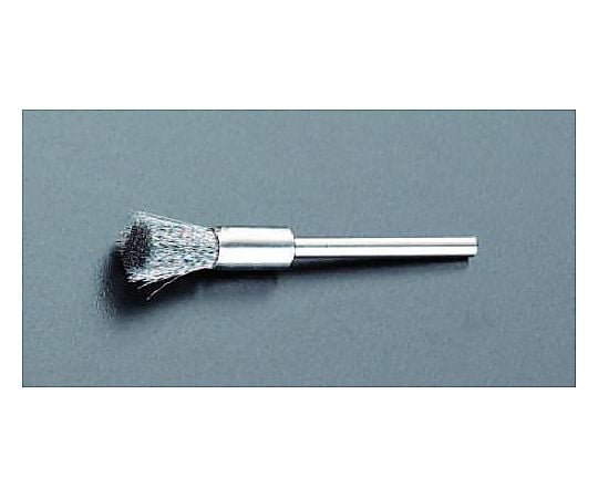 6.4mm/3.2mm軸 エンド型軸付ブラシ(ｽﾁｰﾙ製)