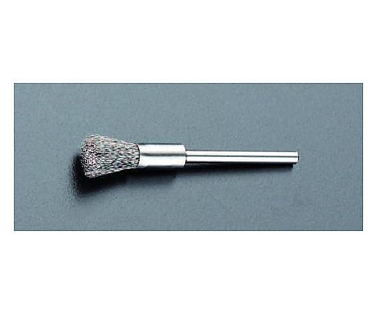 6.4mm/3.2mm軸 ｴﾝﾄﾞ型軸付ブラシ(ｽﾃﾝﾚｽ製)