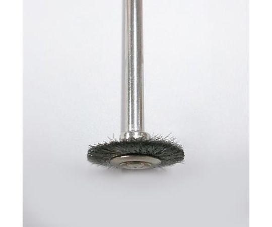12mm/3.0mm軸 平型 軸付ブラシ(ｽﾁｰﾙ製)