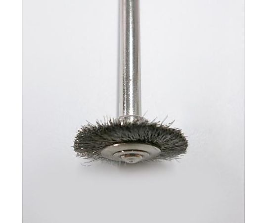 12mm/3.0mm軸 平型 軸付ブラシ(ｽﾃﾝﾚｽ製)