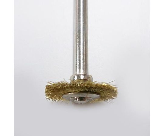 16mm/3.0mm軸 平型 軸付ブラシ(真鍮製)