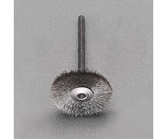 25mm/3mm軸 軸付ブラシ(ｽﾃﾝﾚｽ製)