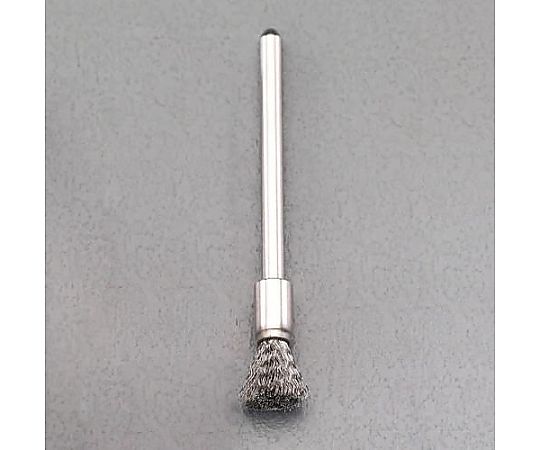 5mm/3mm軸 軸付ブラシ(非磁性ｽﾃﾝﾚｽ)
