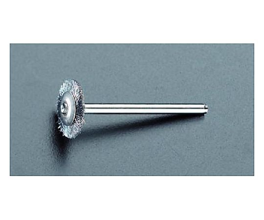 16mm/3.2mm軸 軸付ブラシ(平型･ｽﾁｰﾙ製)