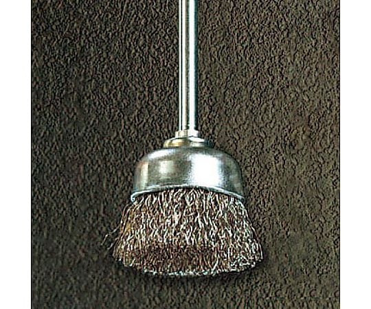 14mm/3.0mm軸 カップ型軸付ブラシ(ｽﾁｰﾙ製)