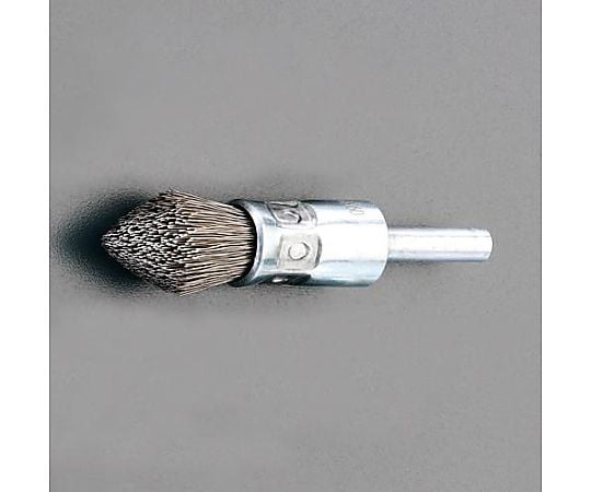 25x10mm/6.0mm軸 軸付ブラシ(筒型･ｽﾃﾝﾚｽ製)