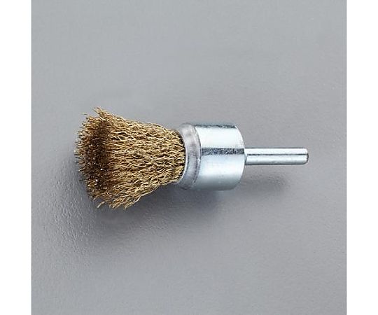 25mm/6mm軸 軸付ブラシ(ｴﾝﾄﾞ型/ｽﾁｰﾙ製)