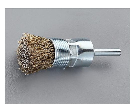 16mm/6mm軸 軸付ブラシ(ｴﾝﾄﾞ型/ｽﾁｰﾙ製)