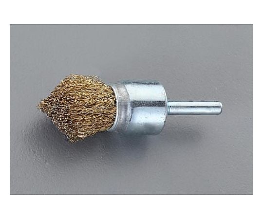 32mm/6mm軸 軸付ブラシ(筒型/ｽﾁｰﾙ製)